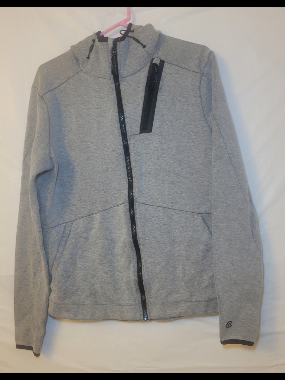 Champion Light Gray Zip-Up Hooded Sweater